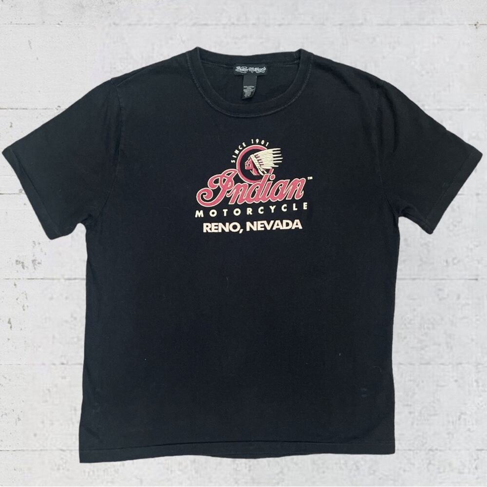 Indian Motorcycle Reno Nevada Graphic Bikercore T Shirt Size XL